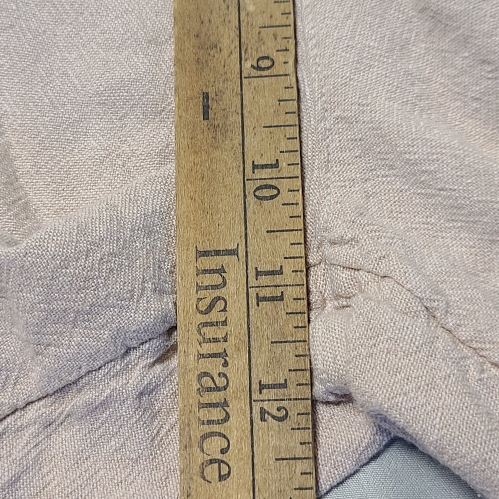 Old Navy Linen Blend Pants Womens S Beige High Rise Straight Comfort Waistband - Picture 6 of 9